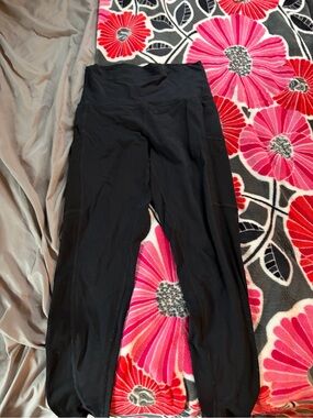 aerie Black High-Waist Mesh Side Panel Leggings